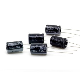 5x Condensateur 330uf - 16V - 8x12mm - P: 3.5mm - Chengxing