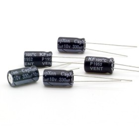 5x Condensateur 330uf - 10V - 6.3x11mm - P: 2.5mm - Capxon