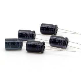 5x Condensateur 220uF 35V 8x12mm - Chengxing - 235con528