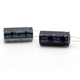2x Condensateur 330uf 63v - 10x20mm - P: 5mm - Capxon - 394con943
