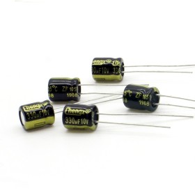 5x Condensateur 330uf - 10V - 6.3x7mm - P: 2.5mm - Chengxing - 398con967