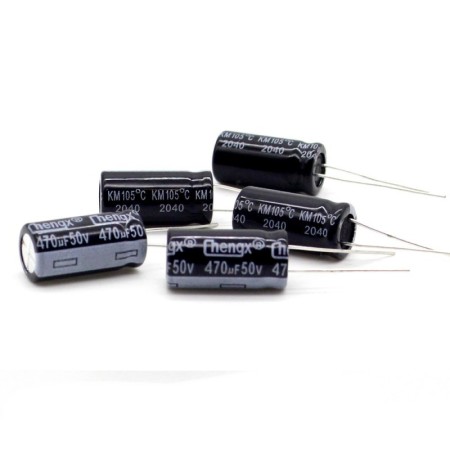 5x Condensateur 470uf - 50v - 10x20mm - P: 5mm - Chengxing - 399con969