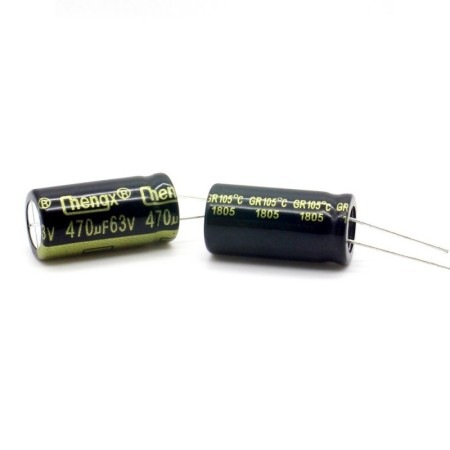 2x Condensateur 470uf 63v - 13x25mm - P: 5mm - Chengxing - 405con1026