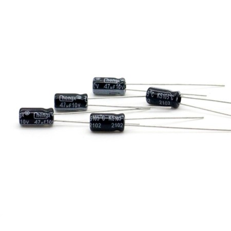 5x Condensateur 47uf - 10V - 4x7mm - P: 1.5mm - Chengxing - 2con1005