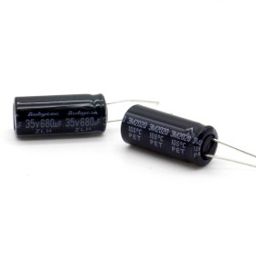 2x Condensateur 680uf - 35v - 10x23mm - P: 5mm - Rubycon - 408con1044