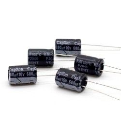 5x Condensateur 680uf 16v - 8x11.5mm - P: 3.5mm - Capxon - 410con1061
