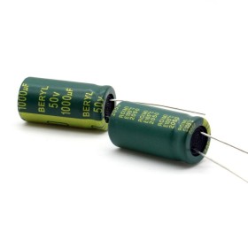 2x Condensateur 1000uf - 50v - 13x25mm P: 5mm BERYL - 414con1080