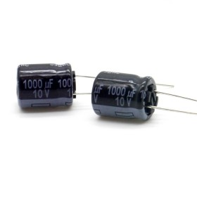 2x Condensateur 1000uf - 10v - 10x12.5mm - P: 5mm Panasonic - 417con1099
