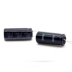 2x Condensateur 1000uf - 25v - 10x25mm - P: 5mm Panasonic - 417con1103