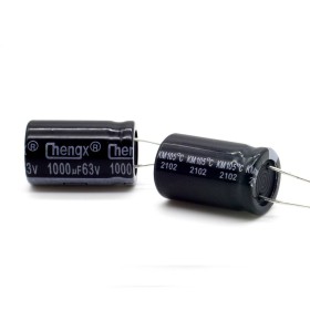 2x Condensateur 1000uf - 63v - 16x25mm - P: 7.5mm - Chengxing - 418con1105