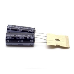 2x Condensateur 1800uf - 16V - 10x23mm - P: 5mm - Rubycon - 420con1118