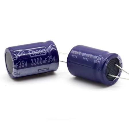 2x Condensateur 3300uf - 35v - 18x25mm - P: 7.5mm - Chengxing - 421con1127