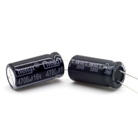 2x Condensateur 4700uf - 16v - 13x25mm - P: 5mm - Chengxing - 424con1142