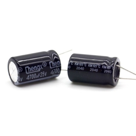 2x Condensateur 4700uf - 25v - 16x25mm - P: 7.5mm - Chengxing - 424con1143