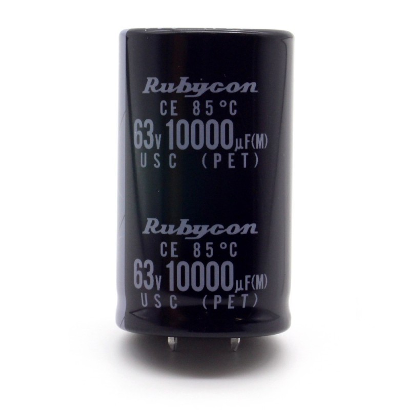 Condensateur 10000uf - 63V - 30x50mm P:10mm - snap in - Rubycon 