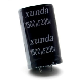 Condensateur 1800uf - 200V - 30x50mm P:10mm - snap in - Xunda