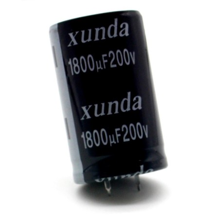 Condensateur 1800uf - 200V - 30x50mm P:10mm - snap in - Xunda