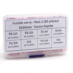 Pack fusible verre 5x20mm - fusion Rapide - 80 pièces - 1-B2-10