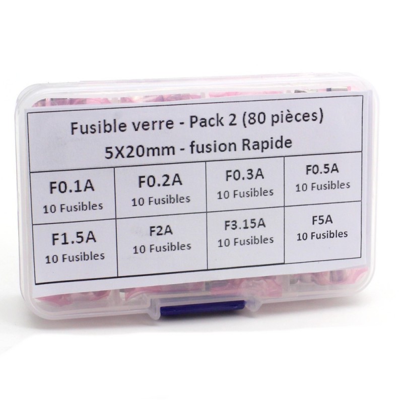 Fusible 10A verre retarde 5x20mm 250V (boite de 10)