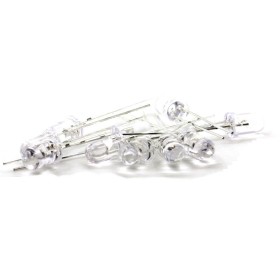 10x LED Cristal - couleur Jaune - 5mm - 2vf  - 20mA - 35led003