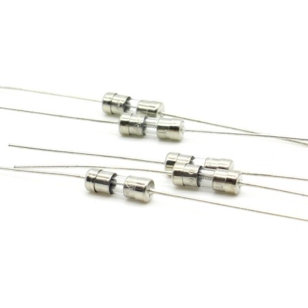 5x Fusibles verre 3.6x10mm fusion lente 2A - 250v