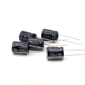 5x Condensateur 330uf - 35v - 10x13mm - P:5mm - Chengxing - 62con142