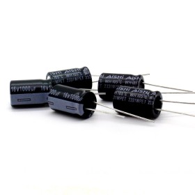 5x Condensateur 1000uf 16v 10x16mm - P:5mm - Aishi - 162con398