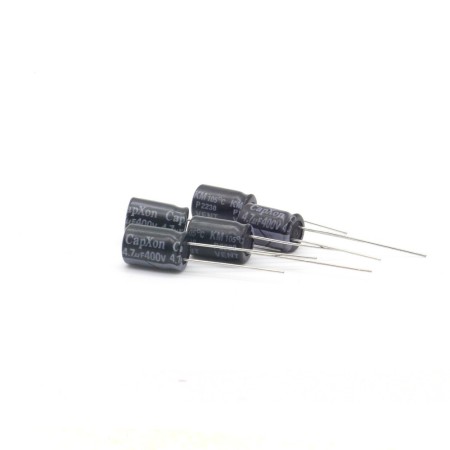 2x Condensateur chimique 4.7uf 400V 8x11.5mm P:3.5mm - Capxon