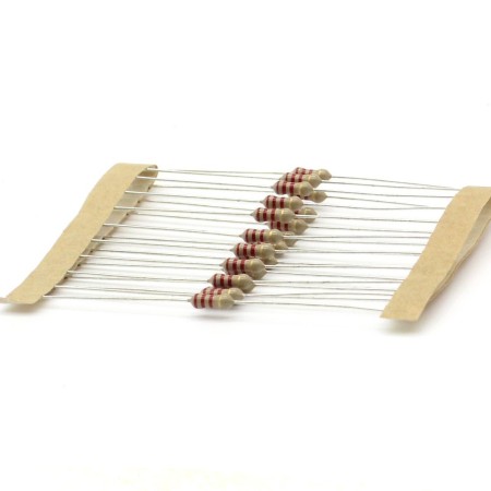 20x Résistances carbone 2.2kohm - ¼W - 5% - Royal OHM - 47res062
