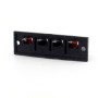 1x Borne haut-parleur Stéreo sur panneau trame 56mm 87pri016