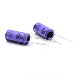 2x Condensateur 220uf - 80V - 10x20mm - P: 5mm - Yunxing - 390con920