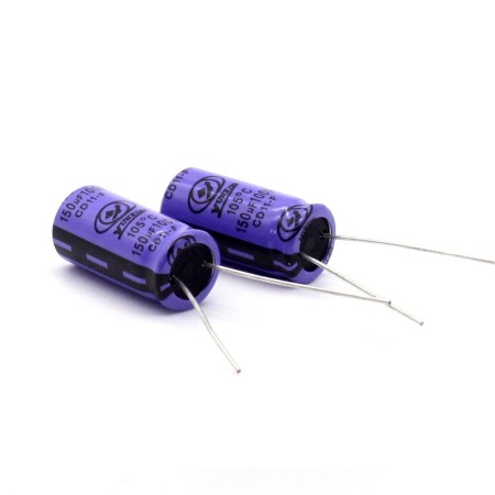 2x Condensateur 150uf 100v - 10x20mm P:5mm - Yunxing - 386con892
