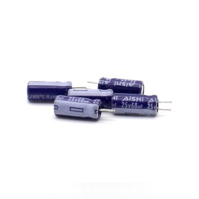 Condensateur 68uf 25v - 5x11mm P:2mm - AISHI