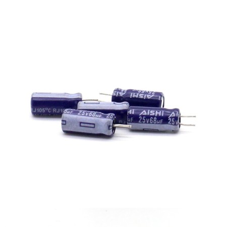Condensateur 68uf 25v - 5x11mm P:2mm - AISHI